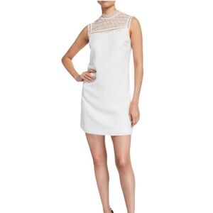 TED BAKER CARSEY LACE YOKE IVORY WHITE SLEEVELESS DRESS